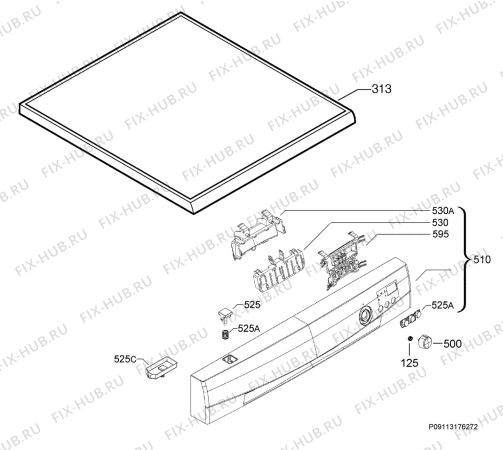 Взрыв-схема посудомоечной машины Zanussi ZDF14001SA - Схема узла Command panel 037